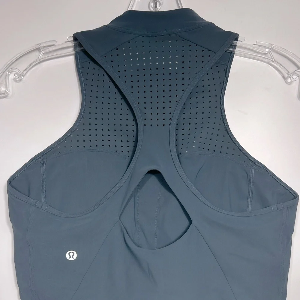 Lululemon Unleash Strength Bra Size 12 Iron Blue